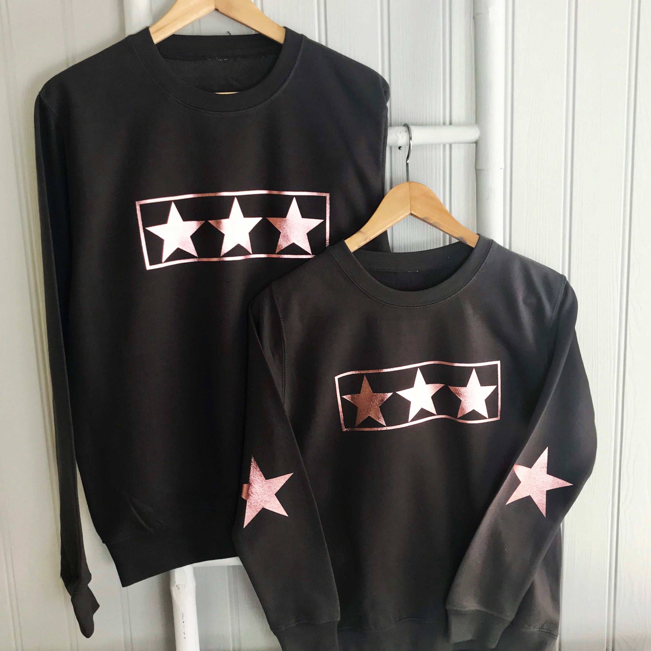 Black and rose gold top sweatshirt