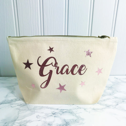Personalised Star Make Up Toiletries Bag - Perfect Gift for Girls Mums &  Friends
