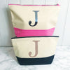 Personalised Name and Initial Two Tone Make Up Toiletries Bag - Perfect Gift for Girls Mums &  Friends
