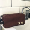 NEW Mens Personalised Traditional Wash,Toiletries & Grooming Bag  - Perfect for Birthdays and Fathers Day - 2 Colour Ways