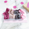 Gift Set of 4 Medium Boutique Hair Bows rose pink grey