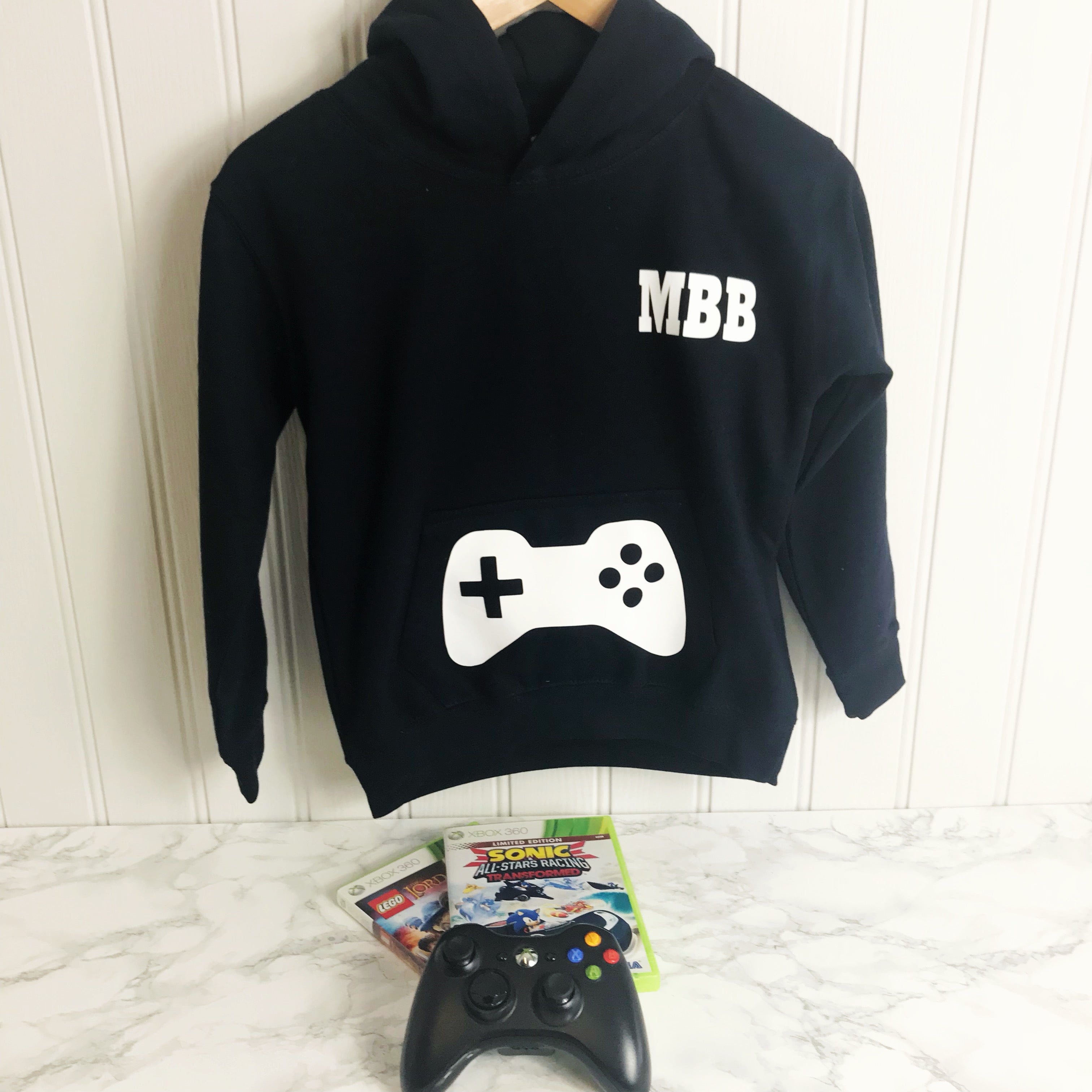 Boys Gaming Personalised Hoodie 3 colours available Candy Bows
