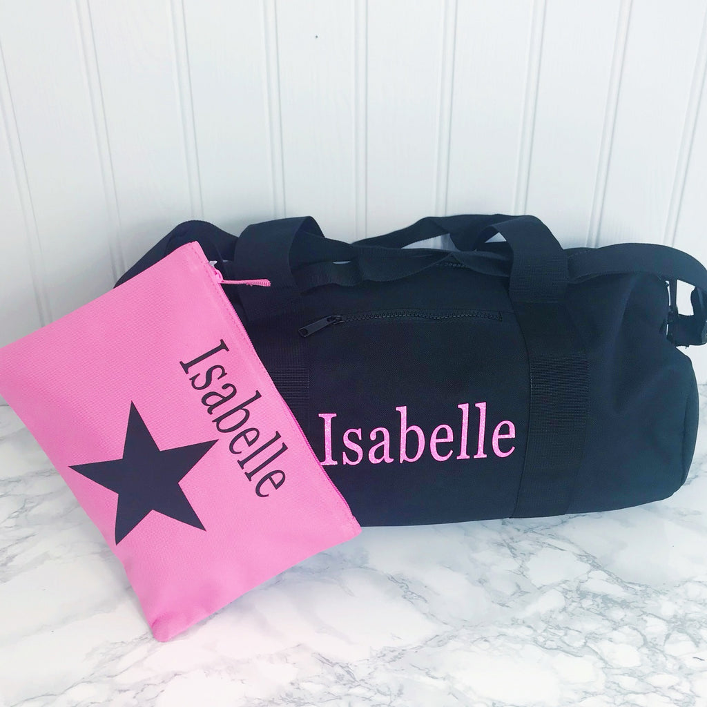 Girls Personalised Star Design Wash Bag Accessories Bag 6 colours Candy Bows