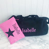 Girls Sleepover bag wash bag toilet bag Pink Personalised Star Design