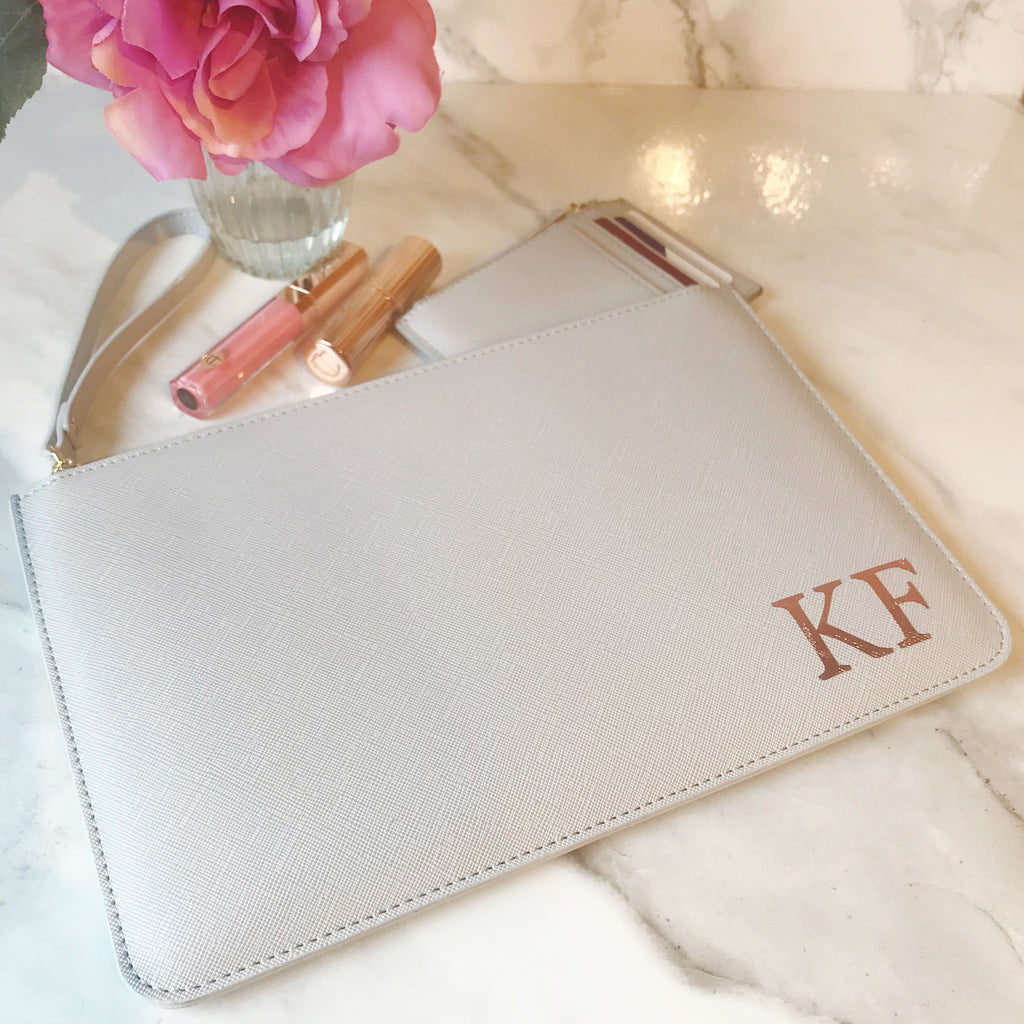 Limited Edition Personalised Boutique Pouch Bag with Wrist Strap