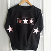 Mummy and Me Rose Gold Star Design GIFT SET  Long Sleeve Sweatshirts - Charcoal Grey or Black