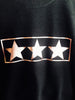 Girls' Rose Gold STAR  Design  Long Sleeve Sweatshirt - Charcoal Grey or Black