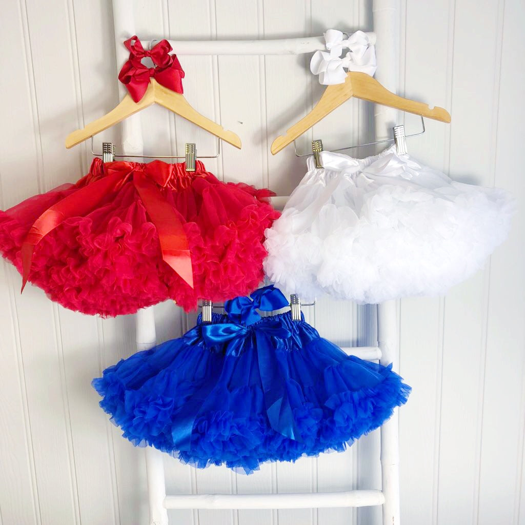 Royal Blue Pettiskirt Tutu Satin Bow Candy Bows
