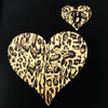 Girls' Love Heart Rose Gold Personalised Hoodie  Black  (5  design options)