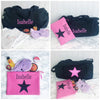 Girls Personalised Star Design Wash Bag, Accessories Bag  - (6 colours available)