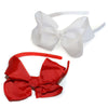 Gift Set of 2 Traditional Bow Headband navy white pink green rose lilac yellow ivory red