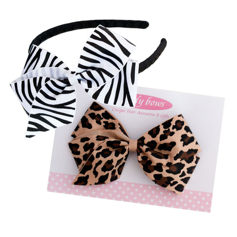 animal leopard print headband hair bow hair accessory alice band gift birthday accessories