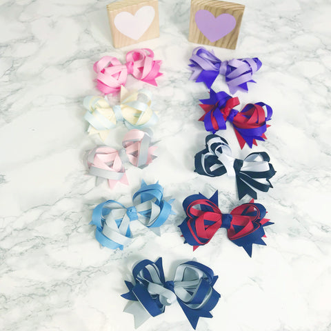 Celebration Hair Bow with Two Colours and Layers