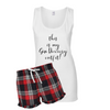Ladies Weekend Recovery Prosecco & Gin Short Pyjamas With Vest Top