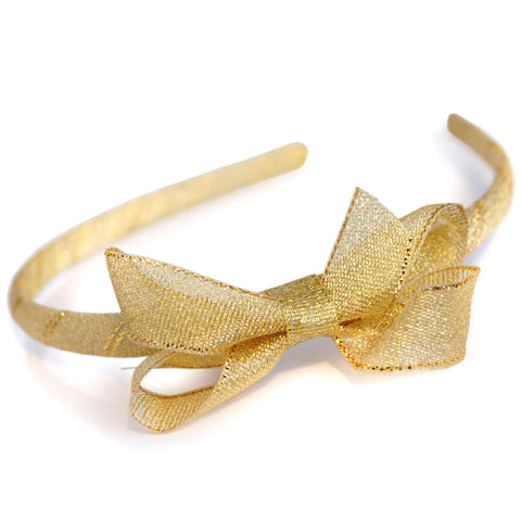 girls hair accessory sparkly silver gold headband hair bows alice bands candy bows