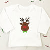 Personalised First Christmas Rudolph Baby Grow or T shirt for Boys