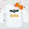 Girls Halloween Batty T shirt or Baby Grow - Personalisation Available