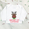 Personalised First Christmas Rudolph Baby Grow or T shirt for Boys