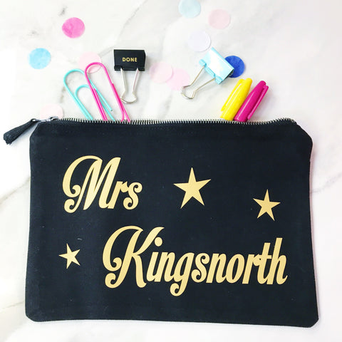 Thank You Teacher - Personalised Accessories Bag