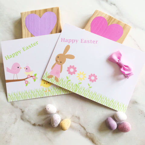 Easter Bunny Gift Card with Mini Bow Clip