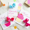 Candy Bows Greeting Card and Hair Bow