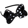 Girls Traditional Boutique Bow Headband in Grosgrain Ribbon with Dots