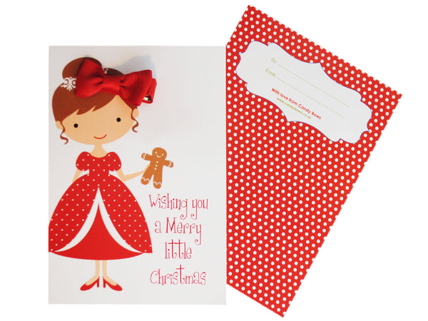 Princess Christmas Card and Bow Stocking Filler