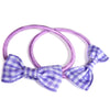 Mini Hair Bow Bobbles in Pairs for School In Gingham and Solid Ribbon