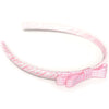 pink headband teeny tiny gingham dots spots hairbows hair accessories school hair bows hair clip headband candy bows
