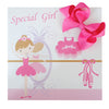 Candy Bows Greeting Card for Girls Complete with Hair Bow