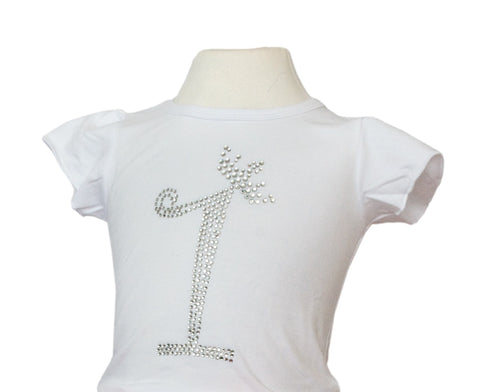 Girls Diamante Black Number T-Shirt  - Long Sleeves