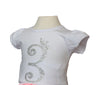 Girls Diamante Sparkly White Number T-Shirt  - Available Short or Long Sleeves